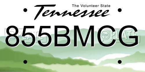 855BMCG Tennessee License Plate