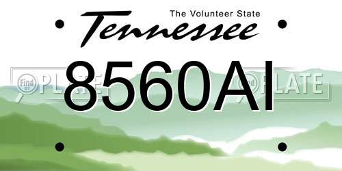 8560AI Tennessee License Plate