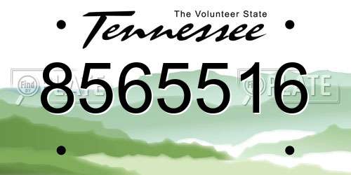 8565516 Tennessee License Plate