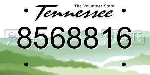 8568816 Tennessee License Plate