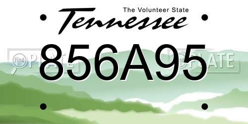 856A95 Tennessee License Plate