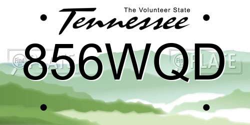 856WQD Tennessee License Plate