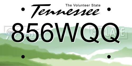 856WQQ Tennessee License Plate