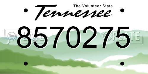 8570275 Tennessee License Plate
