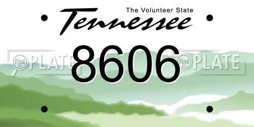 8606 Tennessee License Plate