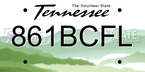 861BCFL Tennessee License Plate