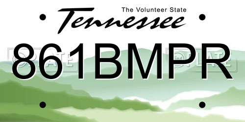 861BMPR Tennessee License Plate