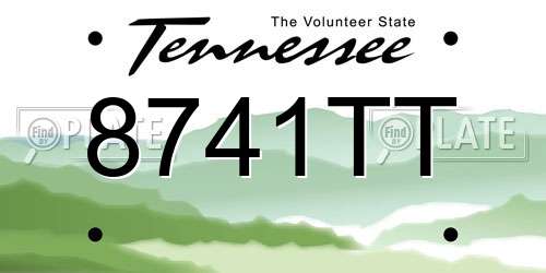 8741TT Tennessee License Plate