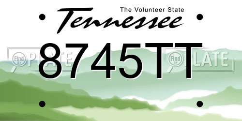 8745TT Tennessee License Plate