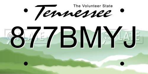 877BMYJ Tennessee License Plate