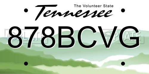 878BCVG Tennessee License Plate
