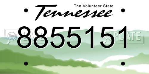 8855151 Tennessee License Plate