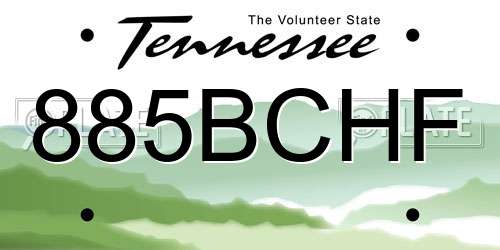 885BCHF Tennessee License Plate