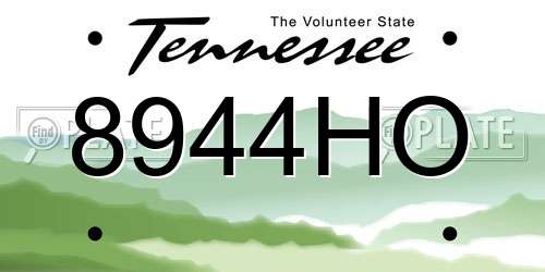8944HO Tennessee License Plate