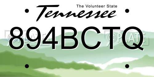 894BCTQ Tennessee License Plate