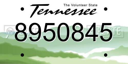 8950845 Tennessee License Plate