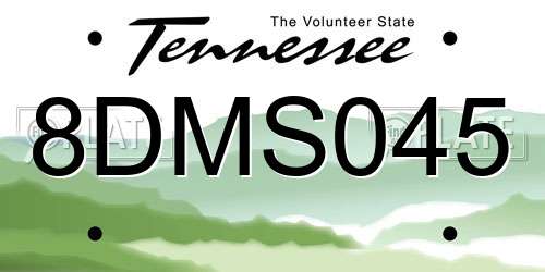 8DMS045 Tennessee License Plate