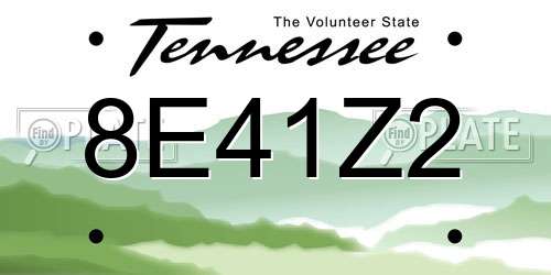 8E41Z2 Tennessee License Plate