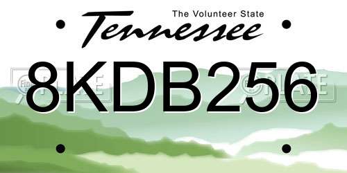 8KDB256 Tennessee License Plate