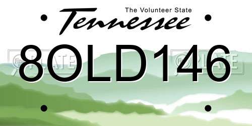 8OLD146 Tennessee License Plate