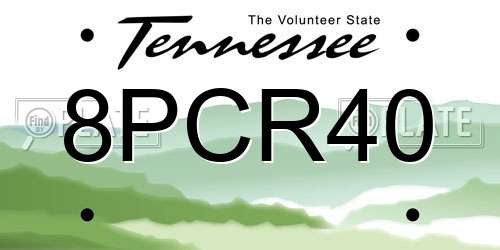 8PCR40 Tennessee License Plate