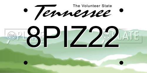 8PIZ22 Tennessee License Plate
