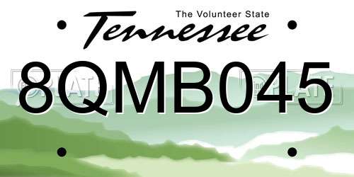 8QMB045 Tennessee License Plate