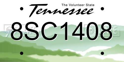 8SC1408 Tennessee License Plate
