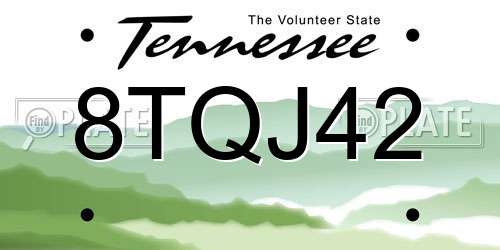 8TQJ42 Tennessee License Plate