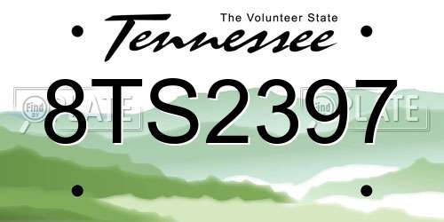 8TS2397 Tennessee License Plate