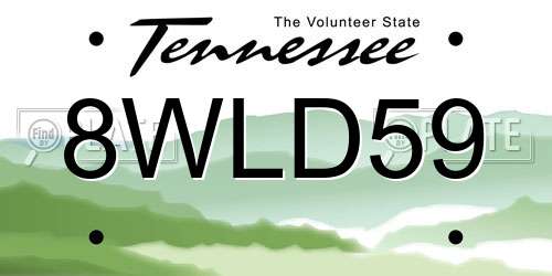 8WLD59 Tennessee License Plate