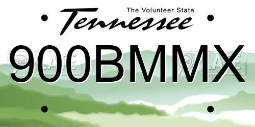 900BMMX Tennessee License Plate