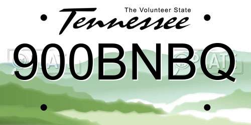900BNBQ Tennessee License Plate