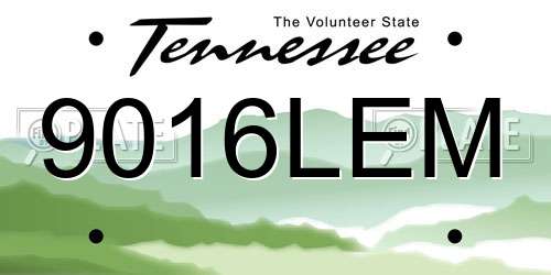 9016LEM Tennessee License Plate