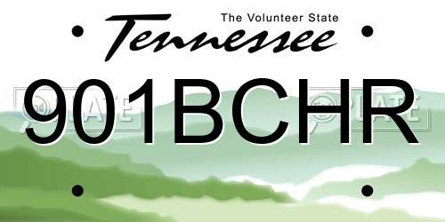 901BCHR Tennessee License Plate