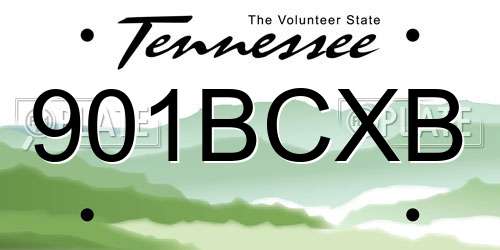 901BCXB Tennessee License Plate
