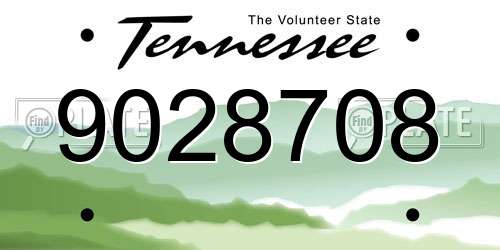 9028708 Tennessee License Plate