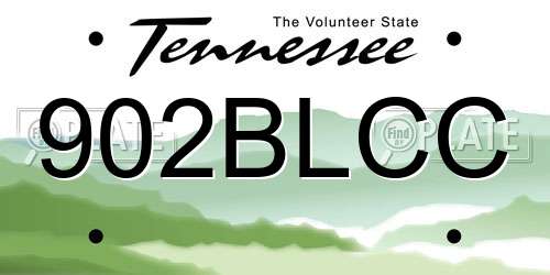 902BLCC Tennessee License Plate