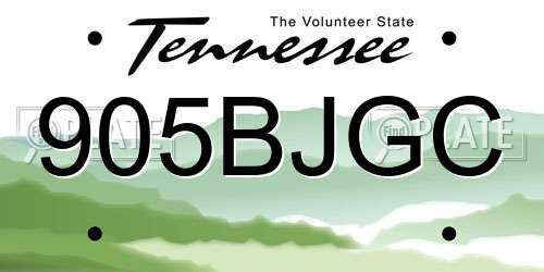 905BJGC Tennessee License Plate