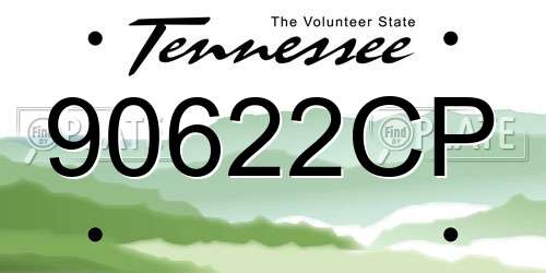 90622CP Tennessee License Plate