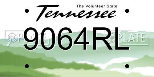 9064RL Tennessee License Plate