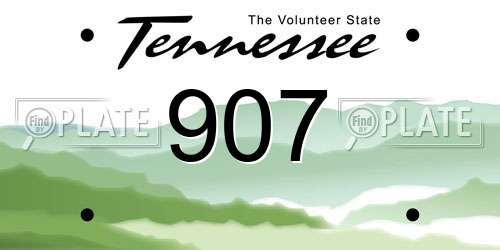 907 Tennessee License Plate