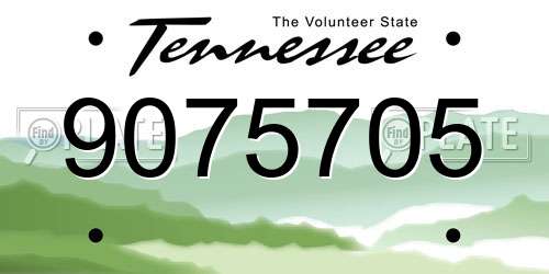 9075705 Tennessee License Plate