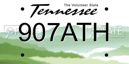 907ATH Tennessee License Plate
