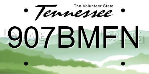 907BMFN Tennessee License Plate