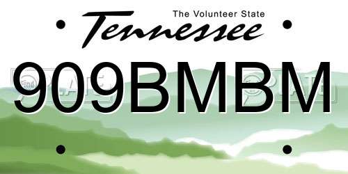 909BMBM Tennessee License Plate