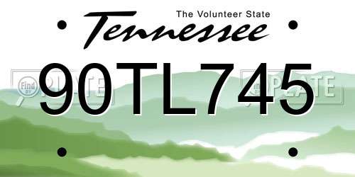 90TL745 Tennessee License Plate