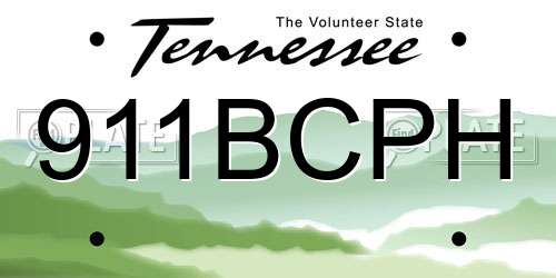 911BCPH Tennessee License Plate