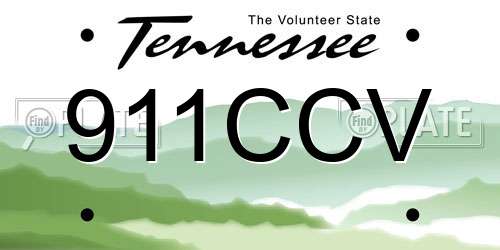 911CCV Tennessee License Plate