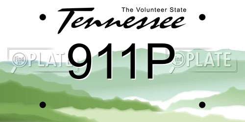 911P Tennessee License Plate